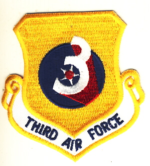 Image not found :Third Air Force (yellow border) (7cm)