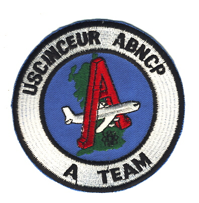 Image not found :USCINCEUR ABNCP - A-Team (silver border) (8,5cm)