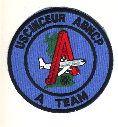 Image not found :USCINCEUR ABNCP - A-Team (blue border) (8,5cm)