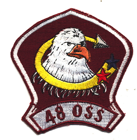 Image not found :48 OSS, (bordeaux background, red, blue star, arrow (9,5cm)