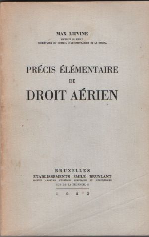 Image not found :Precis Elementaire de Droit Aerien (1953)