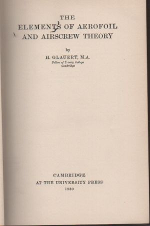 Image not found :Aerofoil and Airscrew Theory (nd)