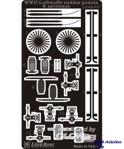 Image not found :Luftwaffe Rudder Pedals & Antennas WWII