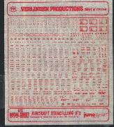 Image not found :-RED- Aircraft Stencilling No.4. Standard text on military planes