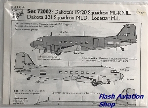 Image not found :Dakota's 19/20 Sqn. ML-KNIL; Dakota 321 Sqn. MLD, Lodestar ML