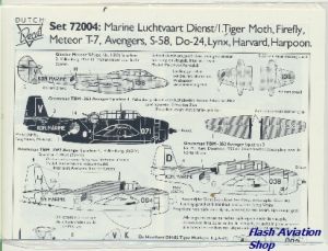 Image not found :Marine Luchtvaartdienst 1: Tiger Moth, Meteor T.7, Do.24, Harvard, harpoon, Firefly, Avenger, S.58