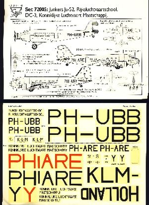 Image not found :Junkers JU-52, RLS, PH-UBB, 'Ome Keesje', DC-3 KLM pre-war