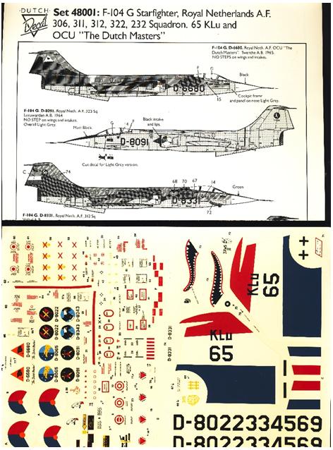 Image not found :Klu F-104G Starfighters: 306, 311, 312, 322, 323 Squadron, 65 KLu and OCU 'Dutch Masters'
