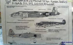 Image not found :B-25J Mitchell ML/KNIL 18sqn, AT-11 Kansan, Seafury, F-16A/B 311, 315, 322/323 sqn