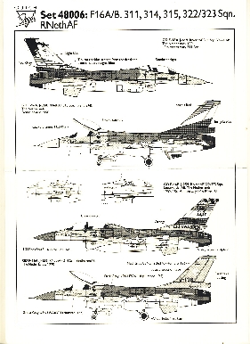 Image not found :F-16A/B 311, 314, 315, 322/323 sqn, F-16A 40 jaar 311 sqn, F-16B 10 jaar F-16