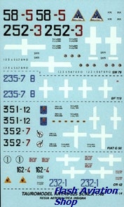 Image not found :Regia Aeronautica Squadron Insignia and Codes; Fiat G.50, CR.42 & Messerschmitt Bf.110