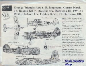 Image not found :Oranje Driehoek part 1; Curtiss Hawk 75, Fokker T.V, Douglas DB-7, Dornier Do.24K, Fokker D.VII, Hawker Hurricane IIB, Bucker Jungmann, Fw.58 (logical