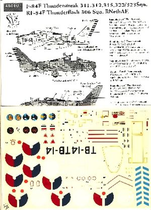 Image not found :F-84F Thunderstreak 311, 312, 315, 322/323 Squadron, RF-84F Thunderflash 306 squadron