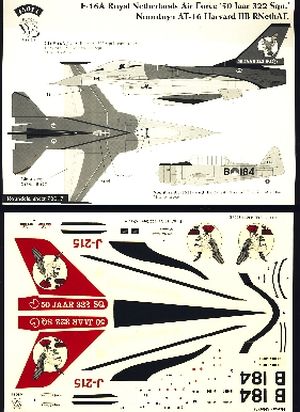 Image not found :F-16A 50 jaar 322 sqn, Harvard KLu B-184