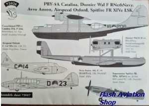 Image not found :PBY-5A Catalina, Dornier Wal, Avro Anson, Airspeed Oxford, Spitfire FR.XIVe LSK (roundels included)