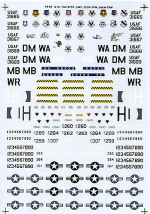 Image not found :A-10 Thunderbolt II USAF; TAC 57, 354, 355TFW