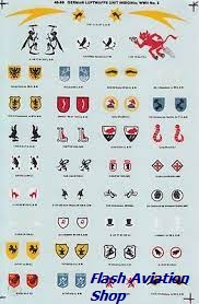 Image not found :Luftwaffe Insignia: WWII set 2; JG-7, St.G.2, KG-2