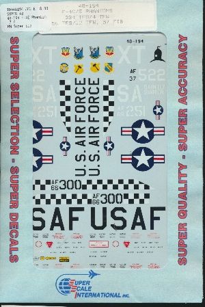 Image not found :F-4E Phantom II USAF: 334 TFS/4 TFW, 56 TFS/12 TFW, 57 FIS