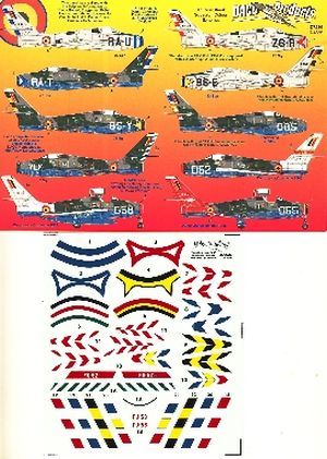 Image not found :F-84F Thunderstreak Squadron Colours; Nose, Wing Tips