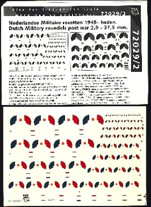 Image not found :Dutch Roundels/Nederlandse rozetten, ook voor 1/32, 1/144 en 1/48 schaal (with loose orange dot)