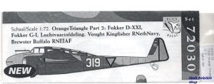 Image not found :Orange Triangle part 2; Fokker G-1, Fokker D.XXI, LVA, Buffalo RNEIAF, Kingfisher