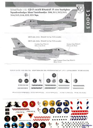 Image not found :F-104G/F-16 squadron badges kleur/basisbandjes, 306, 311, 312, 313, 314, 315, 316, 322, 323 sqn