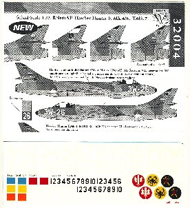 Image not found :Hawker Hunter Mk.4/6 en T.Mk.7 KLu; 322, 323, 324, 326 and 327 squadron (roundels not included)