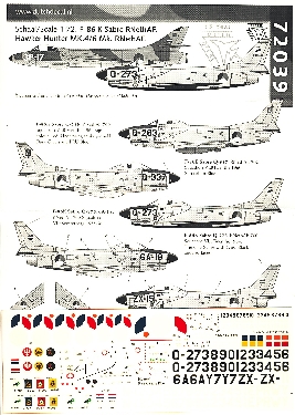 Image not found :F-86K Kaasjager en Hawker Hunter Mk.4/6 KLu,