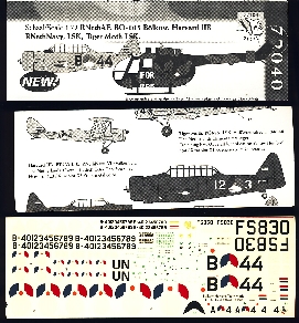 Image not found :Bolkow Bo.105 KLu IFOR/UN, Harvard IIB MLD & LSK, Tiger Moth LSK