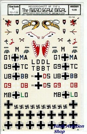 Image not found :BF-110 Luftwaffe: BF-110 ZG-26/1, BF-110C NJG