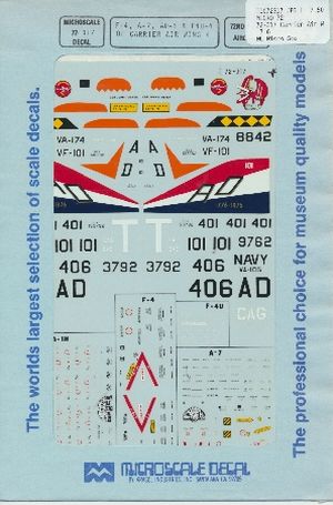 Image not found :Carrier Air Wing 4 US Navy: AD-6 CVW-4/VA-105, A-7E CVW-4/VA-174, F-4J CVW-4/VF-101, F4U-4 CVW-4