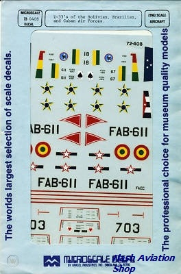 Image not found :T-33A Shooting Star: Bolivia; Brazilie (2); Cuban AF