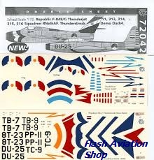 Image not found :F-84E/G Thunderjet 311, 312, 314, 315, 316 sq, F-84F Thunderstreak Dash Four demo team