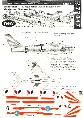 Image not found :Royal Netherlands Air Force F-84F Thunderstreak Stunteam 'Dash 4'