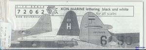 Image not found :Kon. Marine Lettering in Black and White, for all scales
