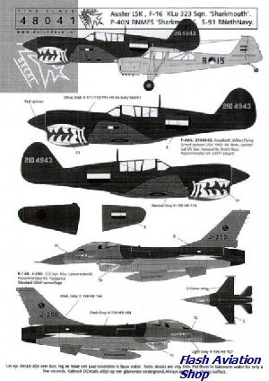 Image not found :Auster LSK, F-16 KLu 323 'Sharkmouth' J-250,
