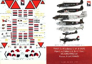 Image not found :L-18 Lodestar, B-25 Mitchell, Piper L-4 Cub, Topsy, Fokker C.X ML-KNIL, Kansan, B-25G RNMF