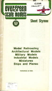 Image not found :Sheet Styrene, 3 sheats/.010' clear