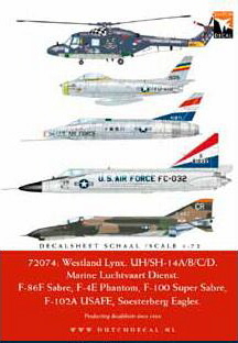 Image not found :Westland UH/SH-14A/B/C/D Lynx MLD, 'Soesterberg Eagles', Phantom, F-86, F-100, F-102A. USAFE