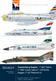 Image not found :'Soesterberg Eagles'; 32 TFS USAFE Soesterberg F-86F Sabre, F-100 Super Sabre, F-102 Delta Dagger en F-4E Phantom II... maar GEEN F-15 Eagles !!