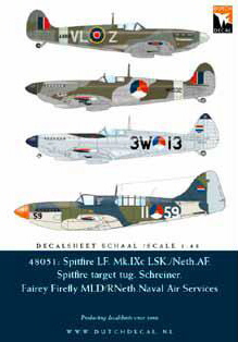 Image not found :Supermarine Spitfire LSK, Spitfire target-tug  Netherlands/Belgium. Fairey Firefly Mk. 1 en FR-4 MLD/RNethNavalAS