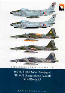 Image not found :F-86K Sabre & NF-5A/B (Paint scheme 1 and 2) KLu / RNethAF