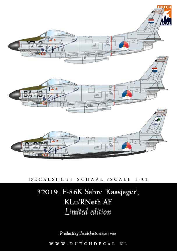 Image not found :F-86'Kaasjager' KLu /RNethAF. (limited, 50 sheets only !)
