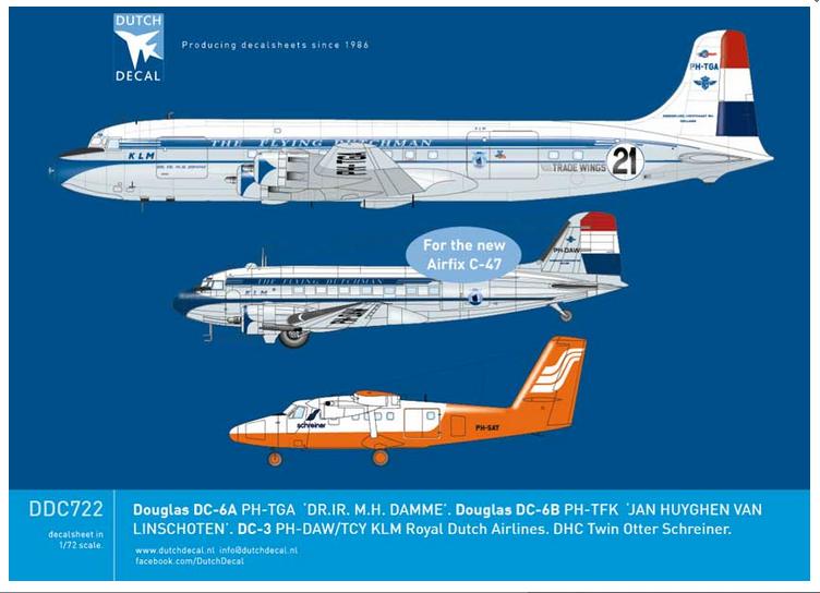 Image not found :Douglas DC-6A KLM PH-TGA, DC-6B PH-TFK, DC-3 KLM PH-DAW / PH-TCY, Twin Otter Schreiner