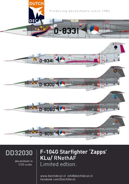 Image not found :Lockheed F-104G Starfighter 'Zaps', KLu/RNethAF