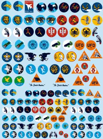 Image not found :KLu/Royal Netherlands Air Force Squadron Badges 1/48 and 1/32 scale