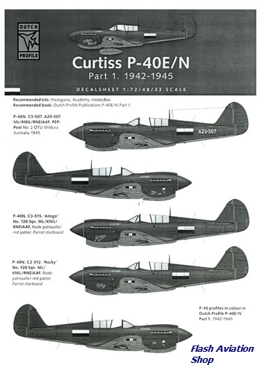 Image not found :Curtiss P-40E/N Part 1, 1/72, 1/48 and 1/32 scale