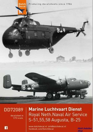 Image not found :MLD (Marineluchtvaartdienst), Sikorsky S.51, S.55, S.58, Agusta Bell UH-1, B-25 Mitchell