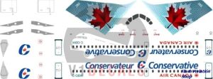 Image not found :Air Canada Airbus A319 (Conservative Elections 2008 - Ice Blue Livery)