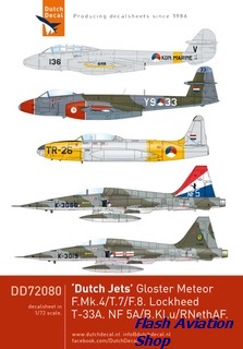 Image not found :Dutch Jets, Gloster Meteor F.Mk.4 / T.7, F.Mk.8, T-33A, NF-5A, NF-5B KLu / RNethAF
